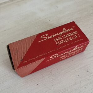 VINTAGE BOX OF SWINGLINE 5000 STANDARD STAPLES No. SF-1  (t78) Almost Full USA